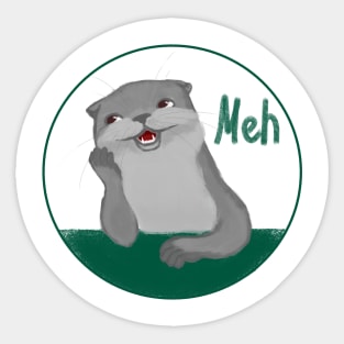 Meh Otter Sticker